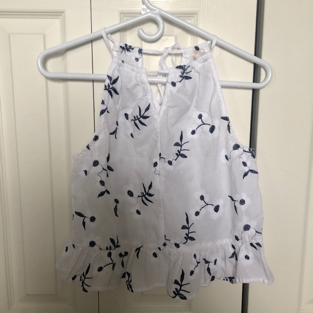 halter embroidered floral blouse // tj maxx